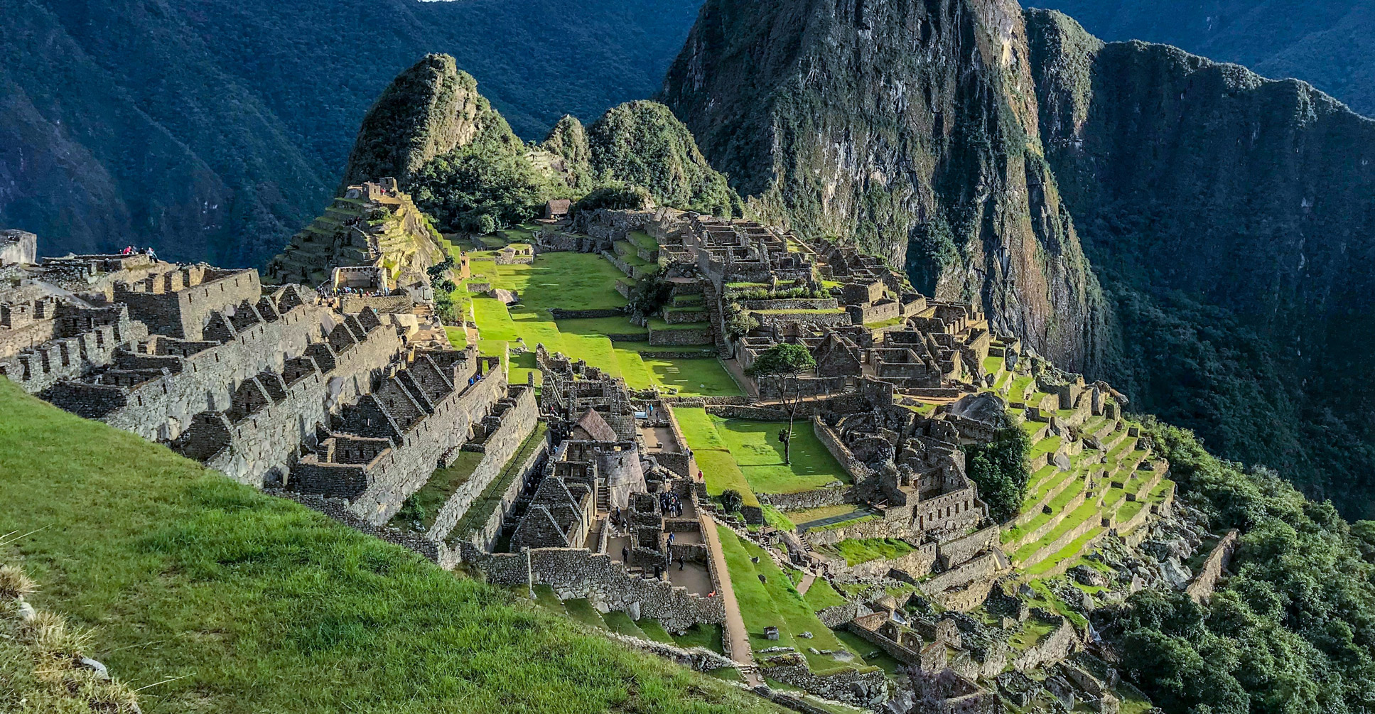 aerial view of Machu Picchu in south america